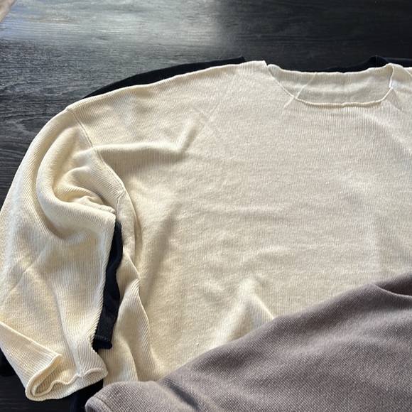 Eskandar sweater lot, 3 long oversized sweater dresses, 8 linen sweaters - Picture 13 of 14